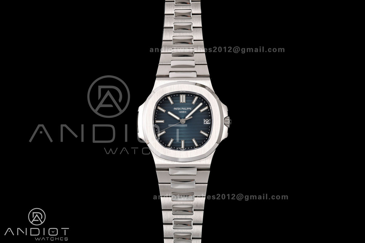 Nautilus 5711 DDF 1:1 Best Edition 2018 Blue Textured Dial on SS Bracelet DPB330 Super Clone V2